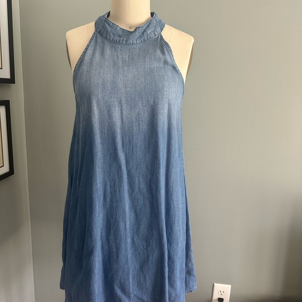 Chelsea & Violet Blue Halter Denim Dress